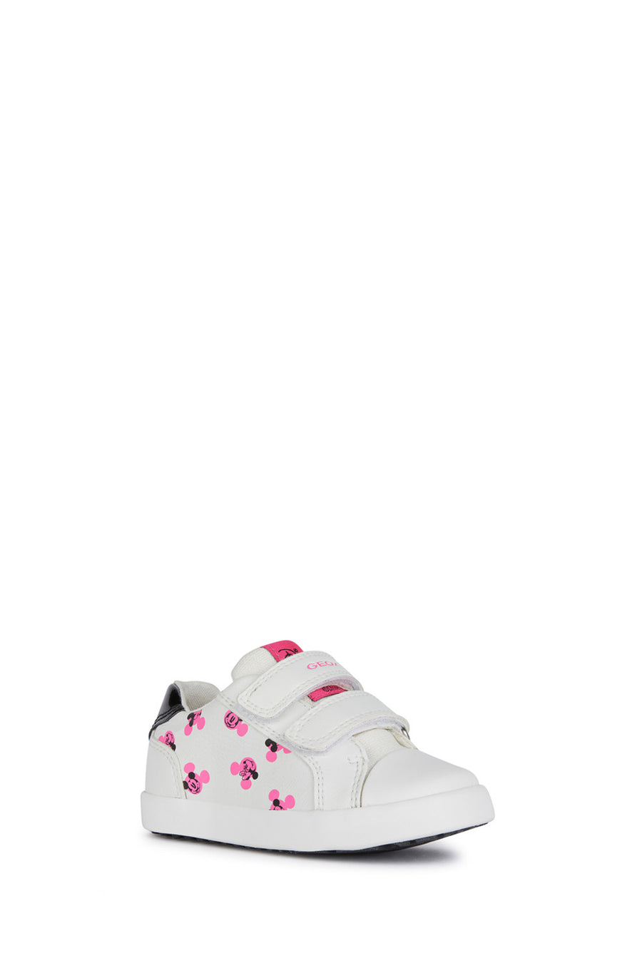 Geox Baby Girl White Kilwi Banded Fabric Sneakers