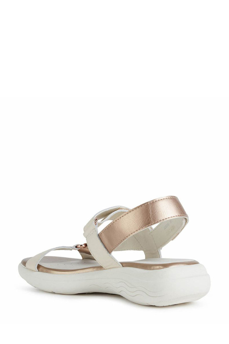 Geox Women's Cream D Spherica Ankle Strap Leather Sandals