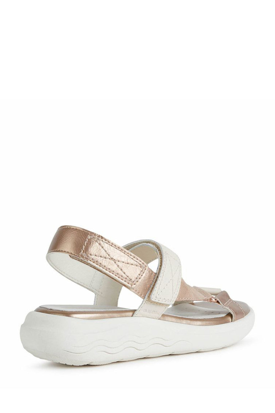 Geox Women's Cream D Spherica Ankle Strap Leather Sandals