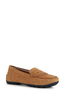 Geox Kadın Camel Kosmopolis + Grip Süet Deri Loafer | Derimod