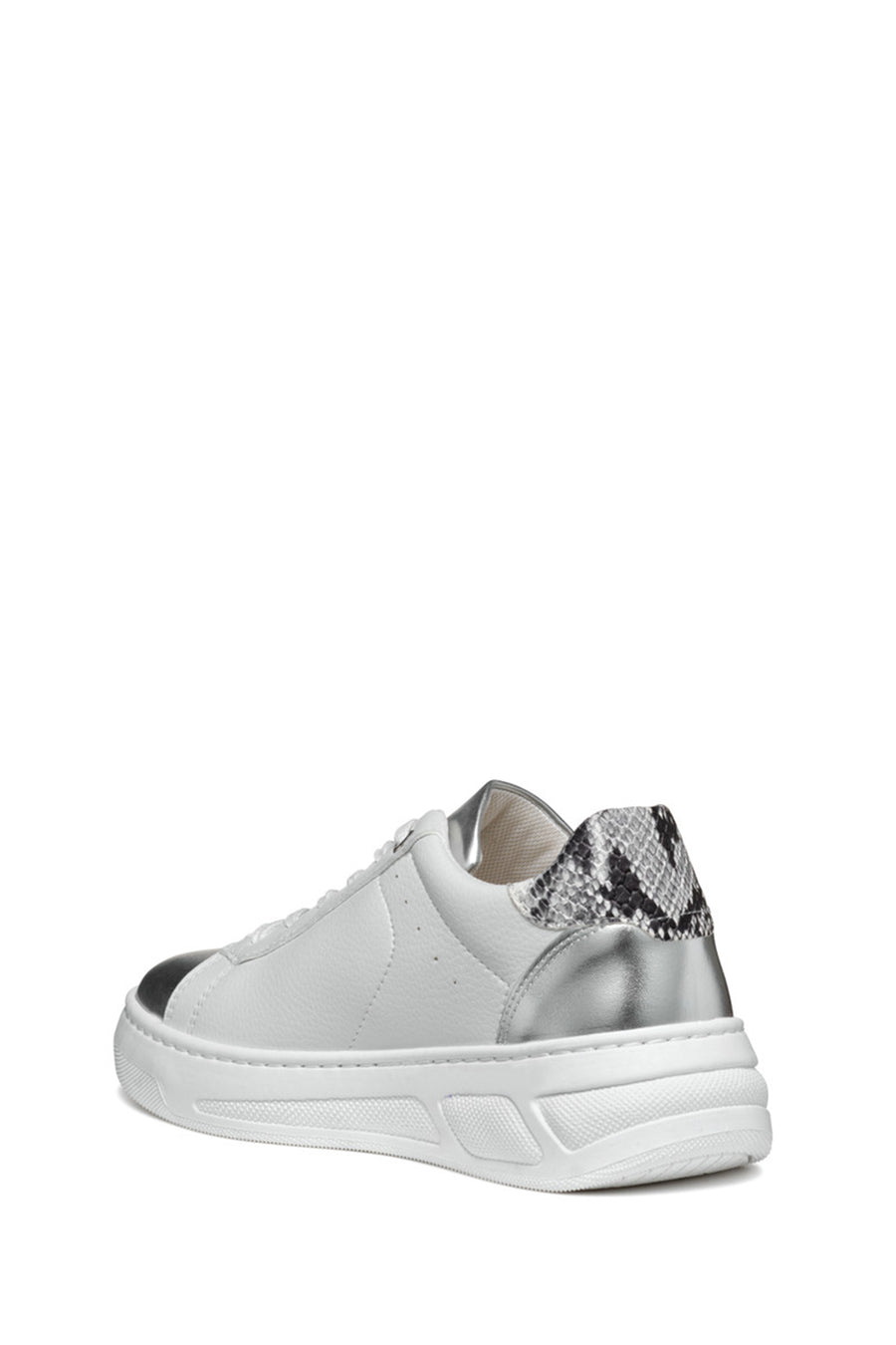 Geox Kadın Beyaz Bağcıklı Deri Sneaker