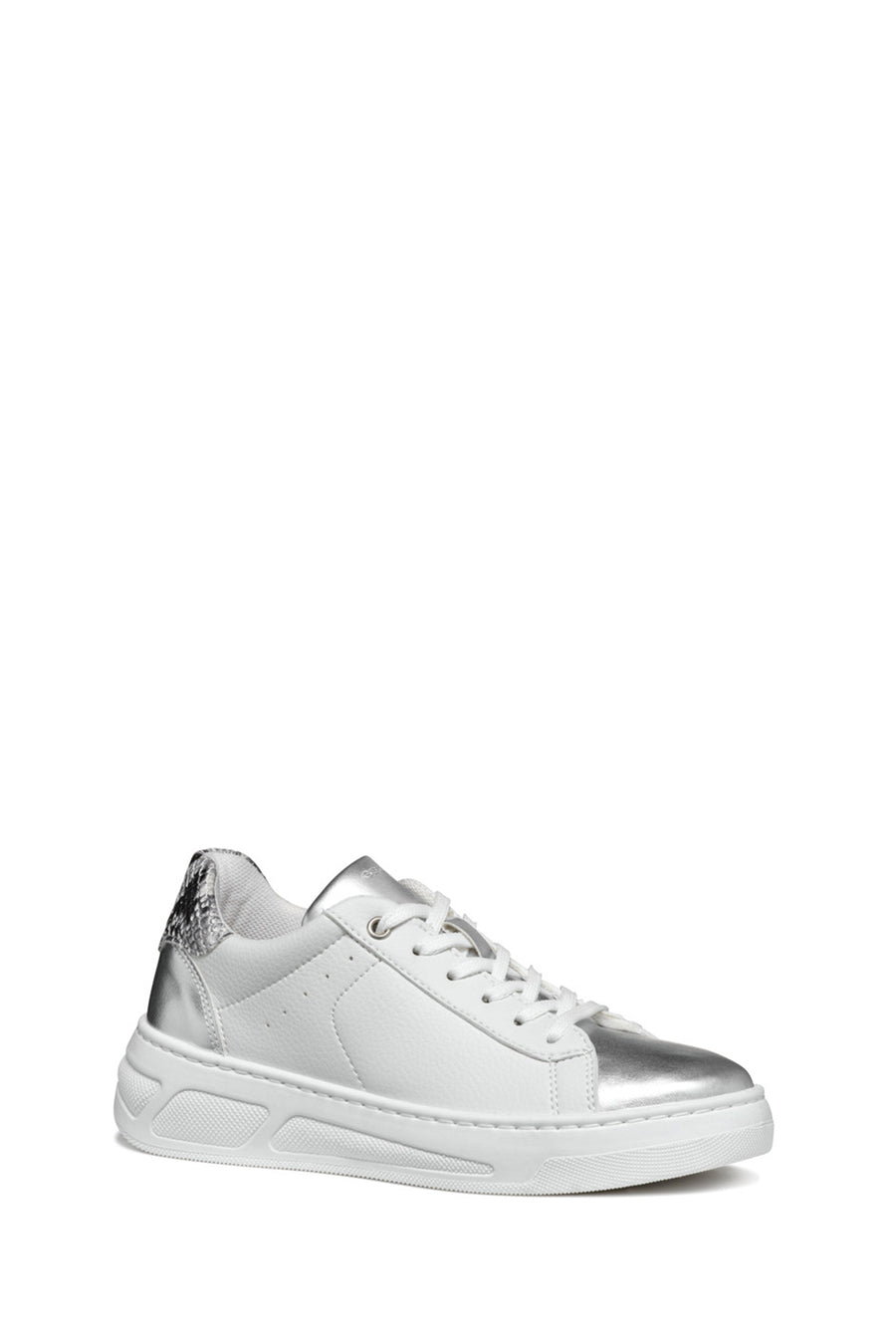 Geox Kadın Beyaz Bağcıklı Deri Sneaker