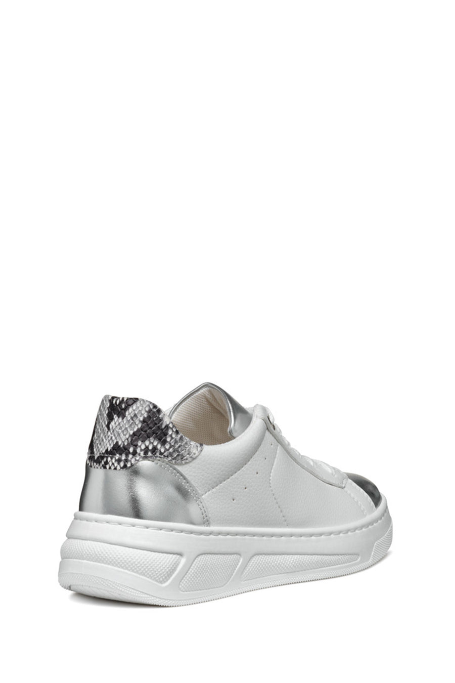 Geox Kadın Beyaz Bağcıklı Deri Sneaker