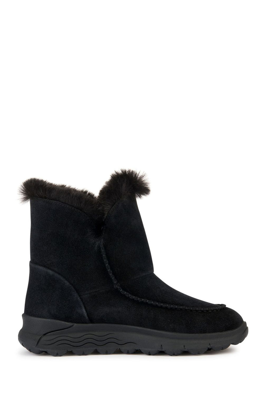 Geox Women's Black Spherica Suede Leather Boots D3626C00022C9999 | Derimod