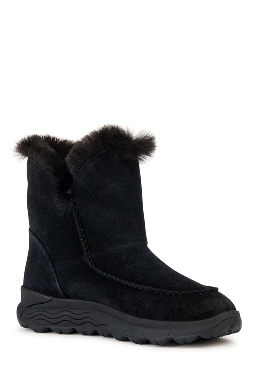 Geox Women's Black Spherica Suede Leather Boots