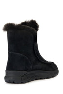 Geox Women's Black Spherica Suede Leather Boots | Derimod