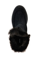Geox Women's Black Spherica Suede Leather Boots | Derimod