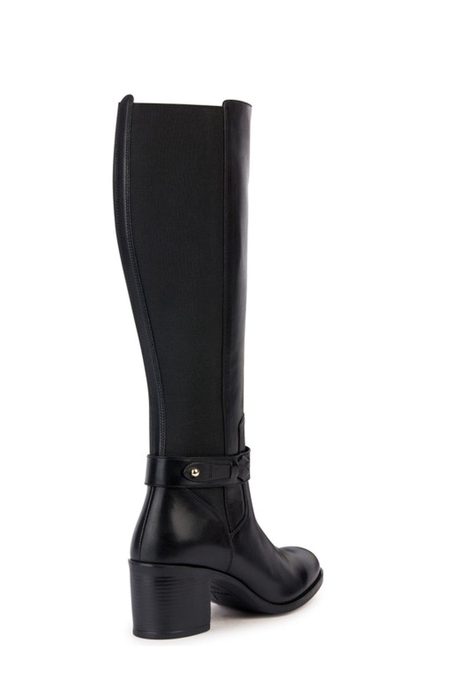 Geox Women's Black New Asheel Leather Zippered Boots