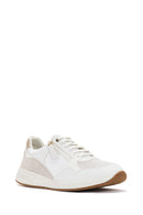 Geox Kadın Beyaz Bulmya Bağcıklı Deri Sneaker | Derimod