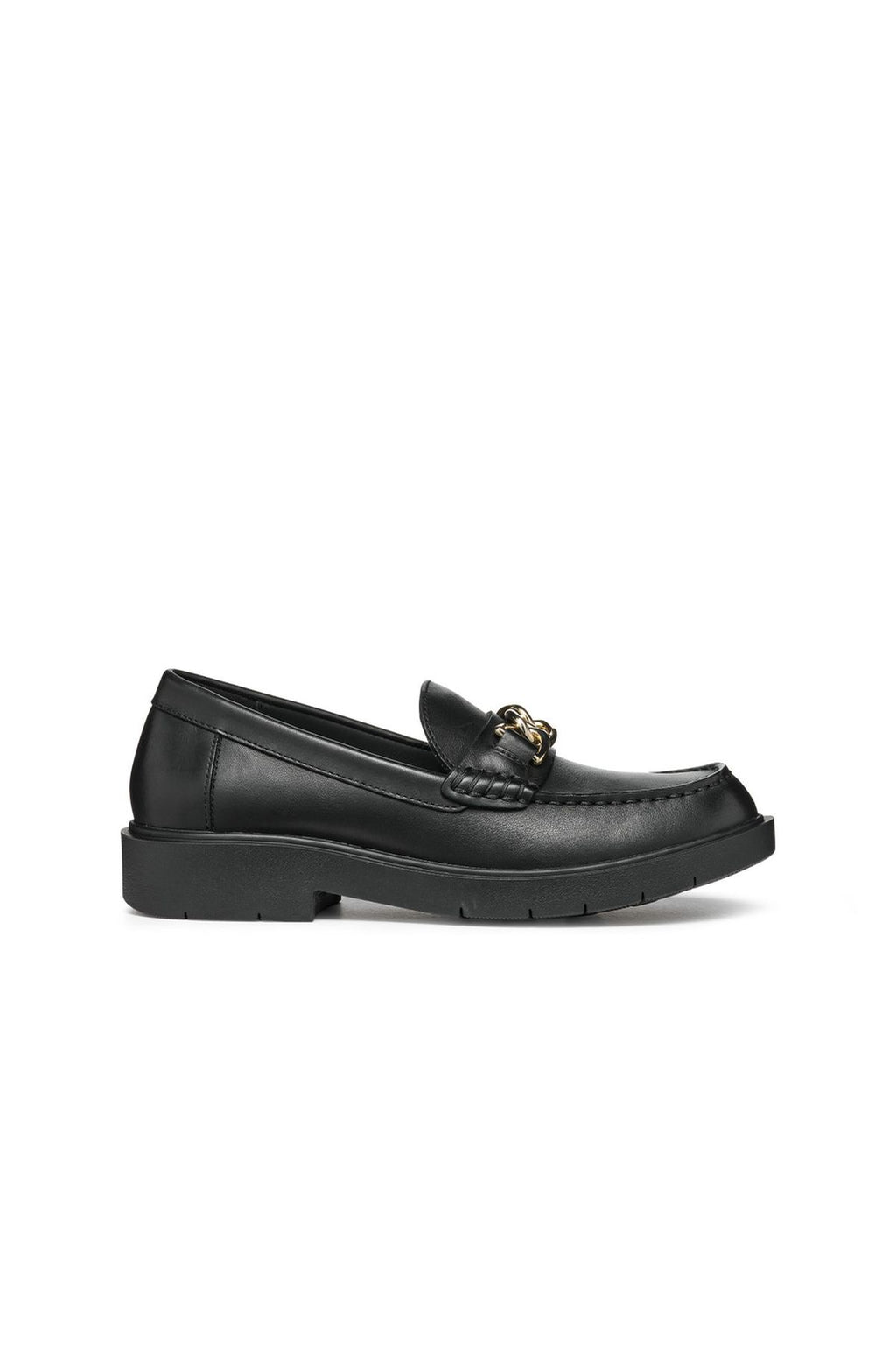 Geox Kadın Siyah Spherica EC1 C Deri Maskülen Loafer