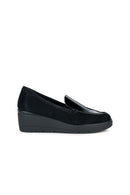 Geox Kadın Siyah İlde B Dolgu Topuklu Deri Loafer | Derimod