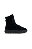 Geox Women's Black Spherica Zippered Leather Boots | Derimod