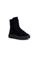 Geox Women's Black Spherica Zippered Leather Boots | Derimod