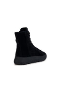 Geox Women's Black Spherica Zippered Leather Boots | Derimod