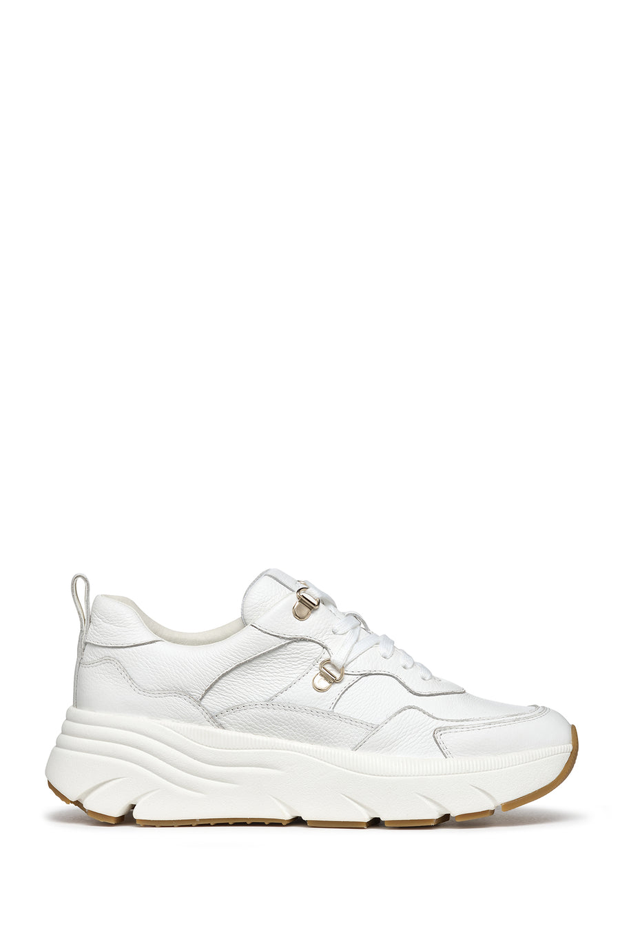 
Geox Women White Diamantha Lace-Up Thick Sole Leather Sneaker
 D36UFE00046C1000 | Derimod