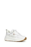 
Geox Women White Diamantha Lace-Up Thick Sole Leather Sneaker
 | Derimod