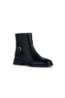 Geox Women's Black Tormalina Zippered Leather Boots | Derimod