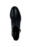 Geox Women's Black Tormalina Zippered Leather Boots | Derimod