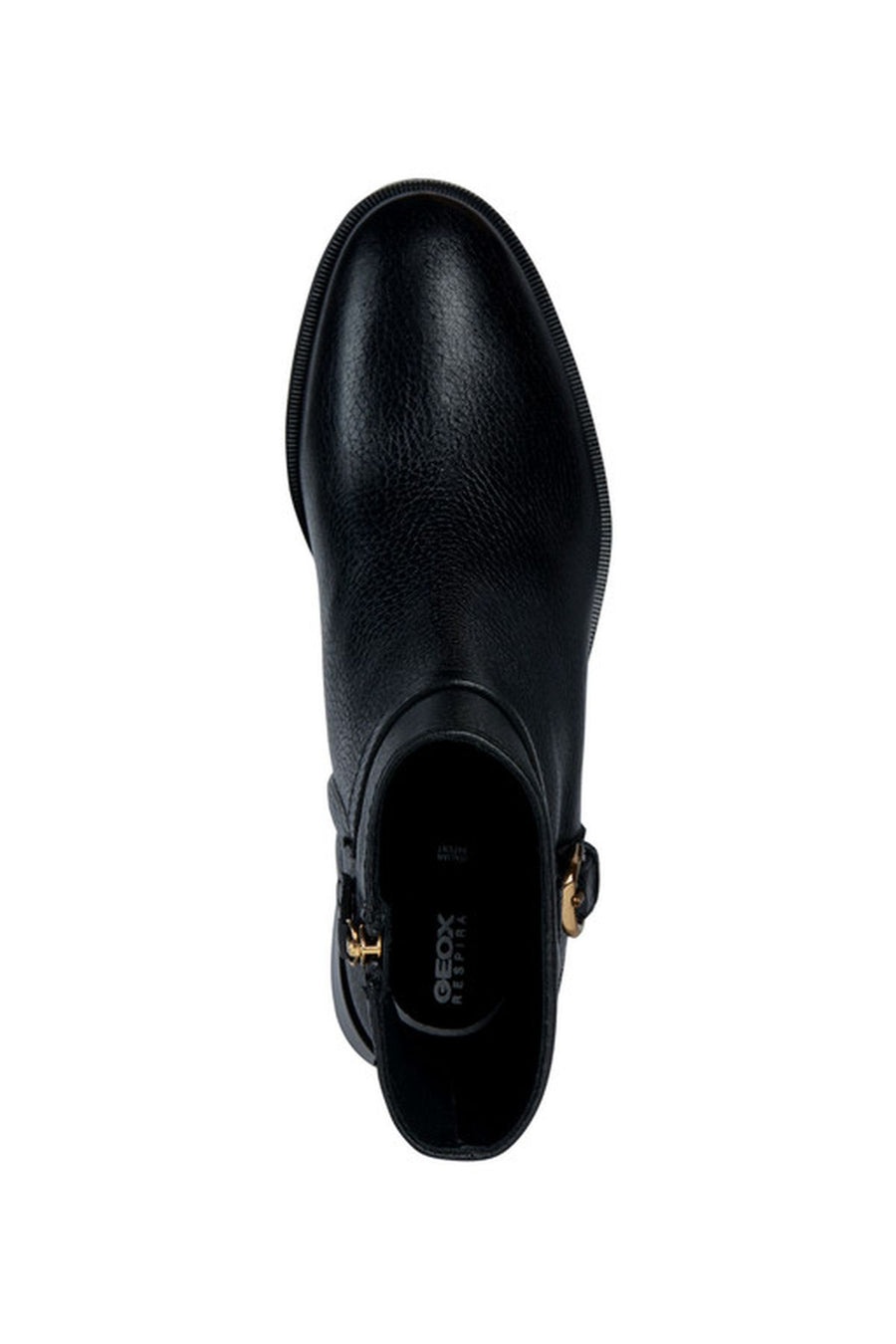Geox Women's Black Tormalina Zippered Leather Boots