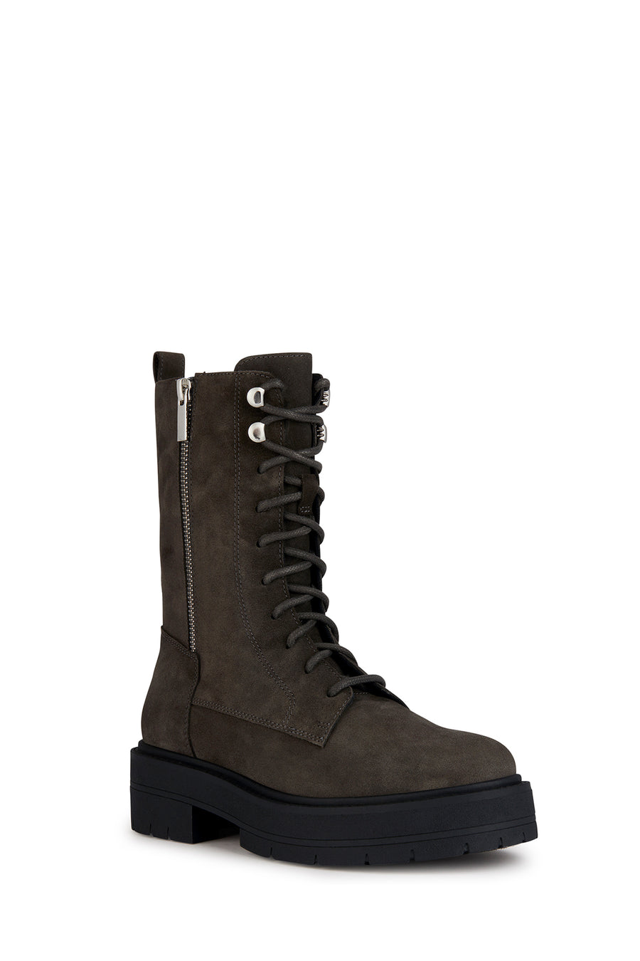 Geox Women's Anthracite Spherica Ec7 Suede Leather Boots