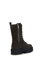 Geox Women's Anthracite Spherica Ec7 Suede Leather Boots | Derimod