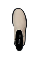 Geox Women's Beige Spherica Suede Leather Boots | Derimod