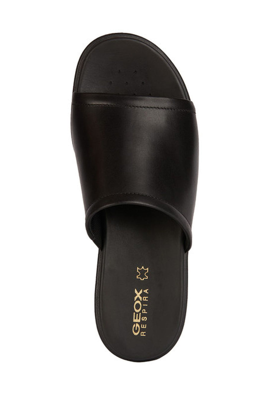 Geox Women's Black Xand 2.2s Thick Soled Leather Slippers