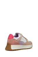 Geox Kadın Çok Renkli D Amabel A - Nappa + Suede Bağcıklı Deri Sneaker | Derimod