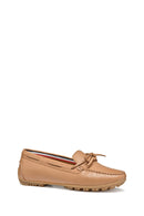 Geox Kadın Bej Deri Loafer | Derimod