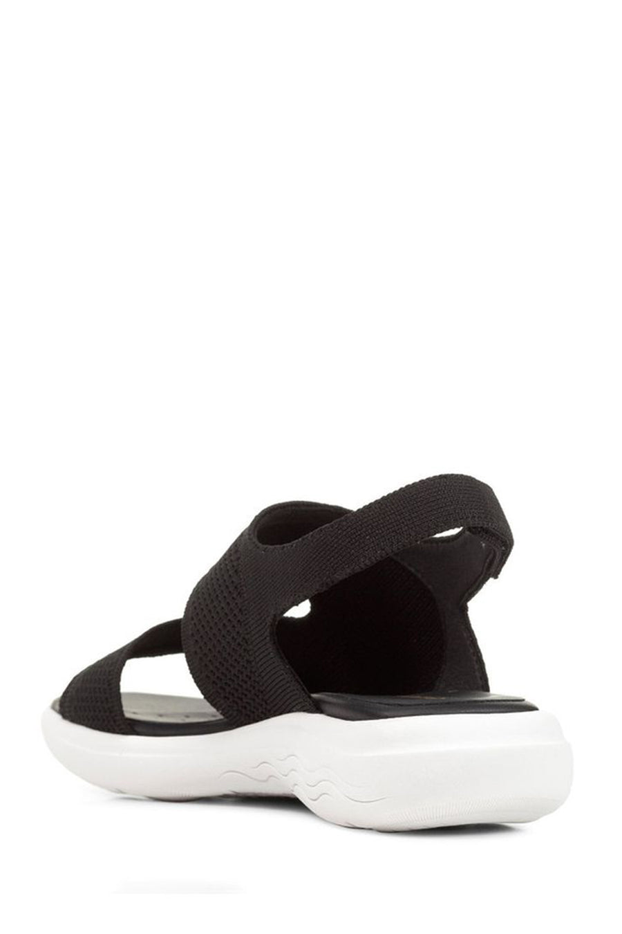 Geox Women's Black Spherica Ec5 Strappy Fabric Sandals
