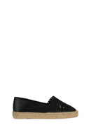 Geox Women's Black Lampedusa Leather Espadrille | Derimod
