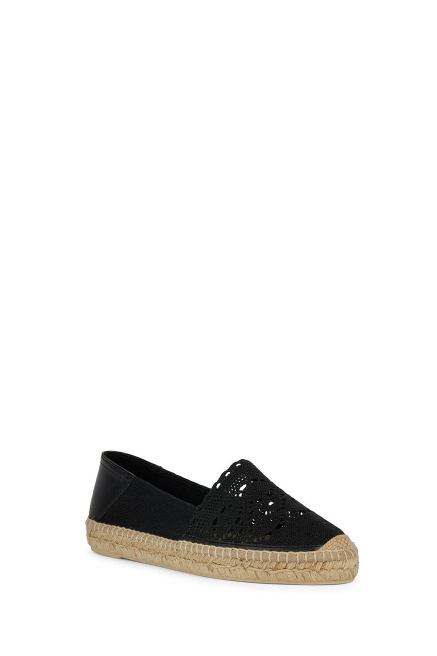 Geox Women's Black Lampedusa Leather Espadrille