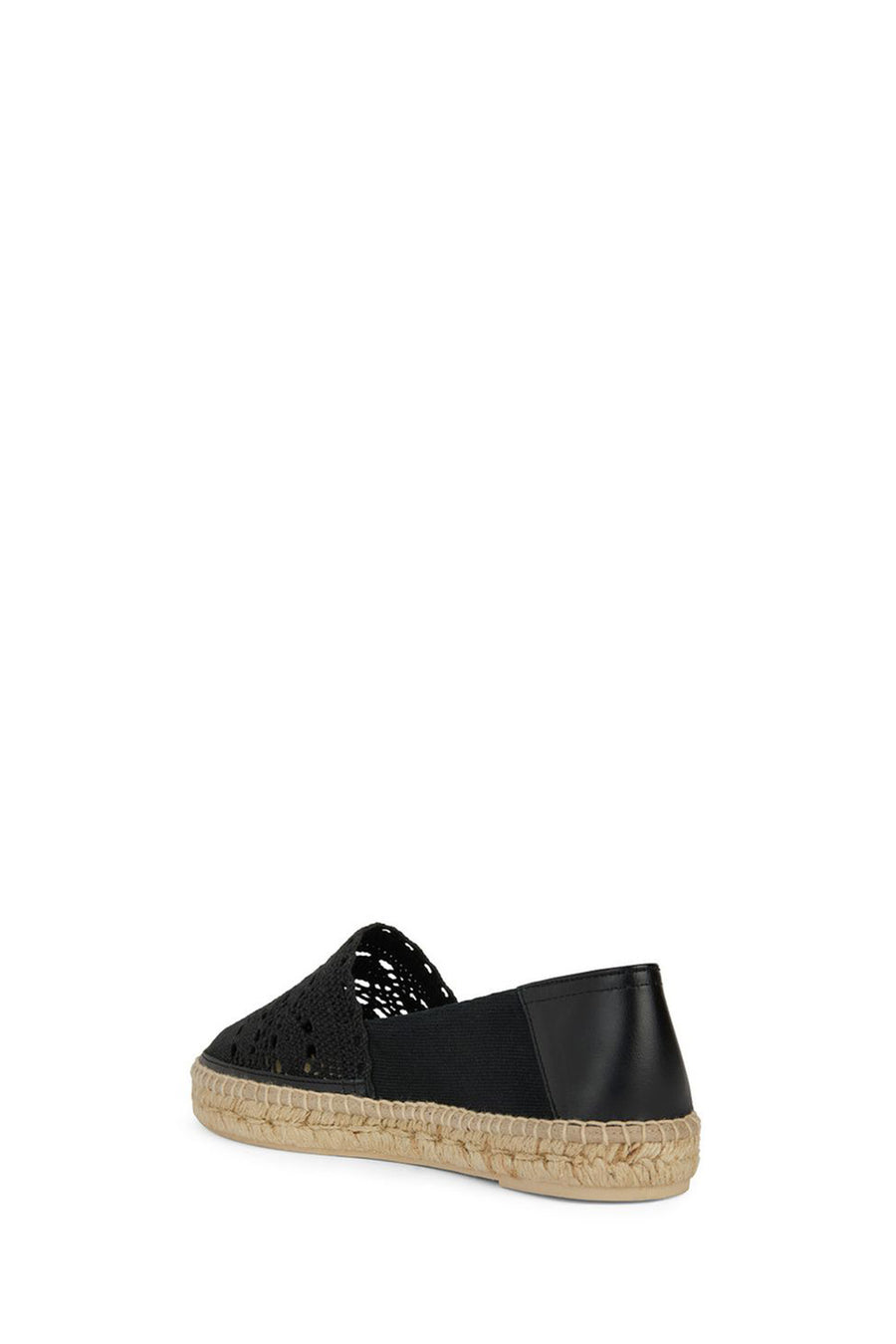 Geox Women's Black Lampedusa Leather Espadrille
