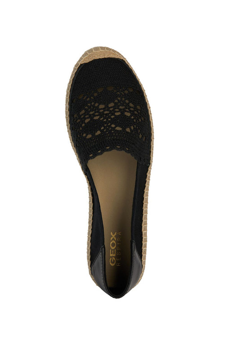 Geox Women's Black Lampedusa Leather Espadrille