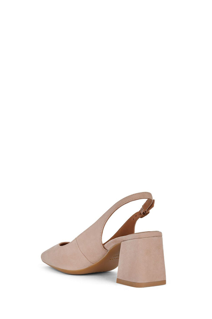Geox Women's Beige Giselda Open Back Thick Heeled Leather Shoes