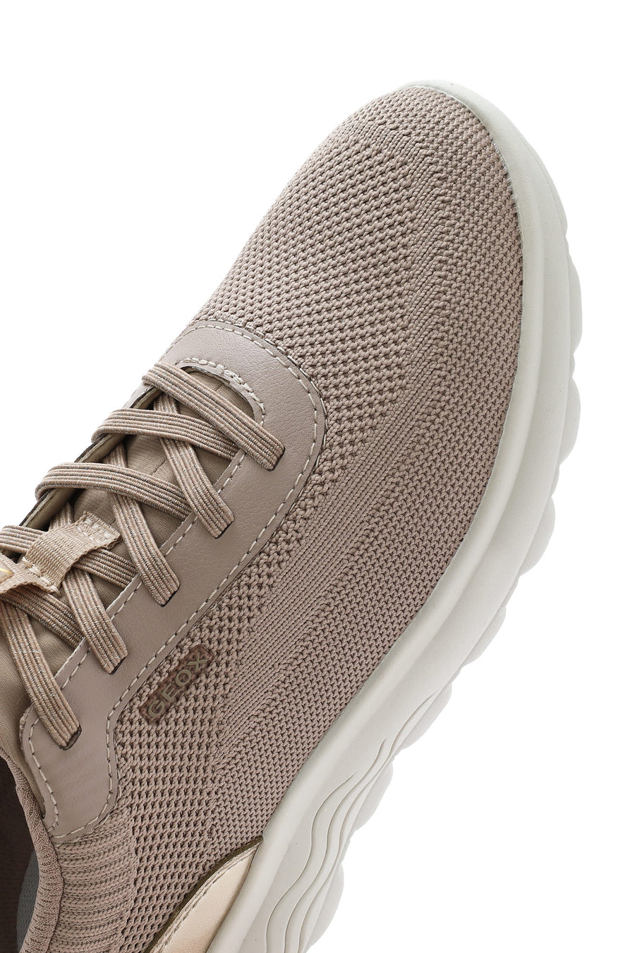 Geox Kadın Bej Spherica Plus Bağcıklı Kalın Tabanlı Kumaş Sneaker
