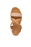 Geox Women Camel D Xand 2.2s Thick Sole Leather Sandals | Derimod