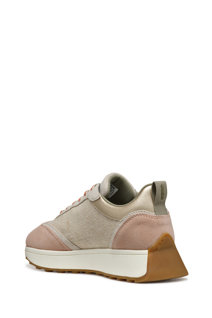 Geox Kadın Bej D Amabel A Bağcıklı Kalın Tabanlı Deri Sneaker