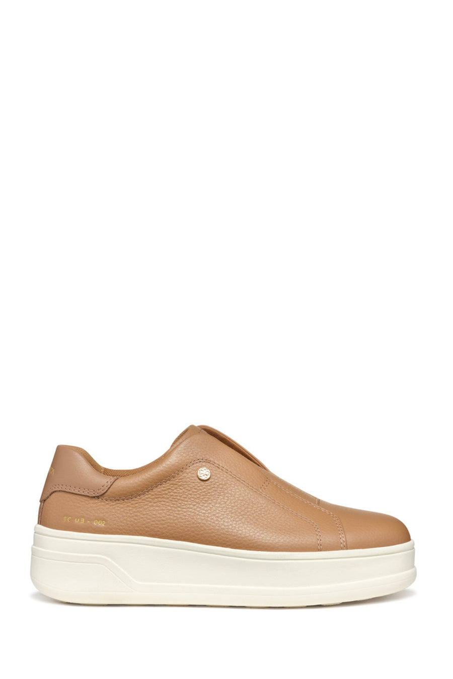 Geox Women Beige Spherica Ecub-2 Thick Soled Leather Sneaker D55WVA04654C5000 | Derimod
