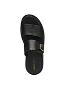 Geox Women Black D Adacter S Thick Sole Leather Slippers | Derimod