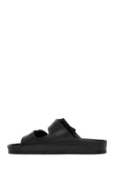 Birkenstock Men's Black Double Buckle Arizona Eva Slippers | Derimod