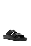 Birkenstock Men's Black Double Buckle Arizona Eva Slippers | Derimod