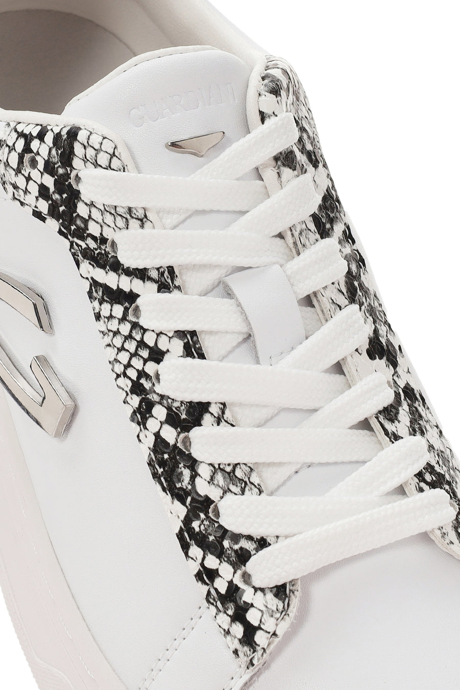 Alberto Guardiani Kadın Beyaz New Era Bağcıklı Deri Sneaker