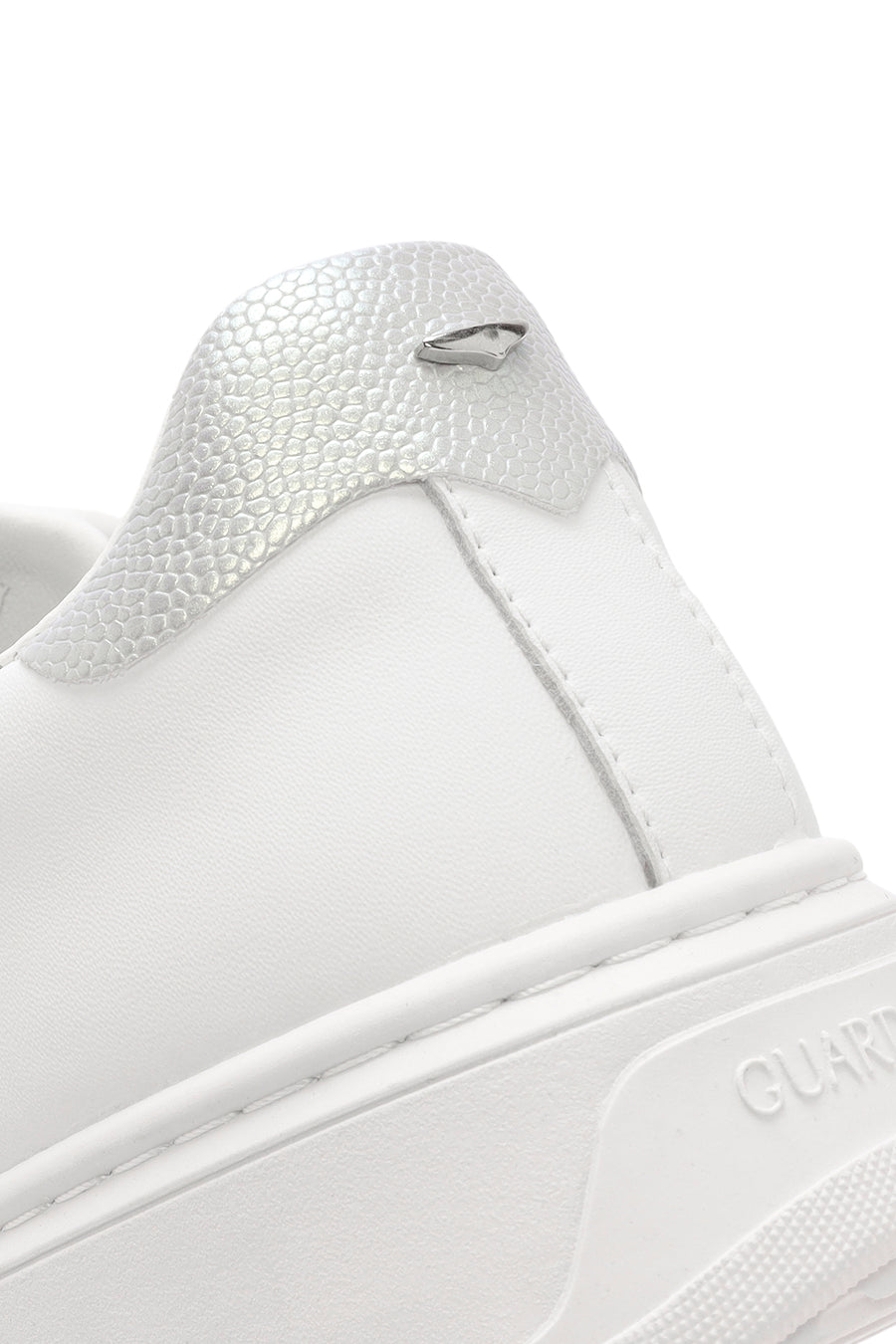 Alberto Guardiani Kadın Beyaz New Era Bağcıklı Deri Sneaker