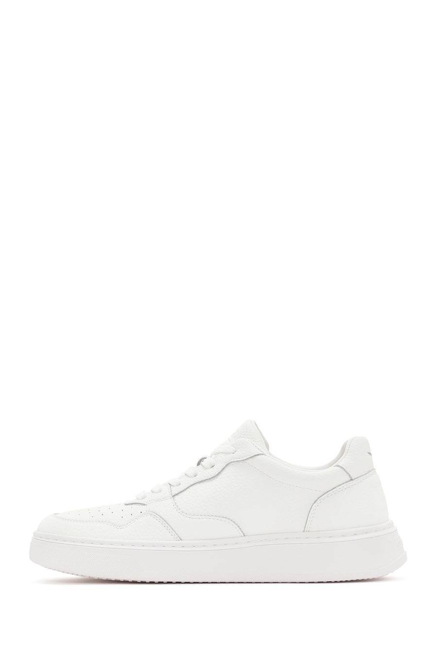 Alberto Guardiani Erkek Beyaz New Era Bağcıklı Deri Sneaker