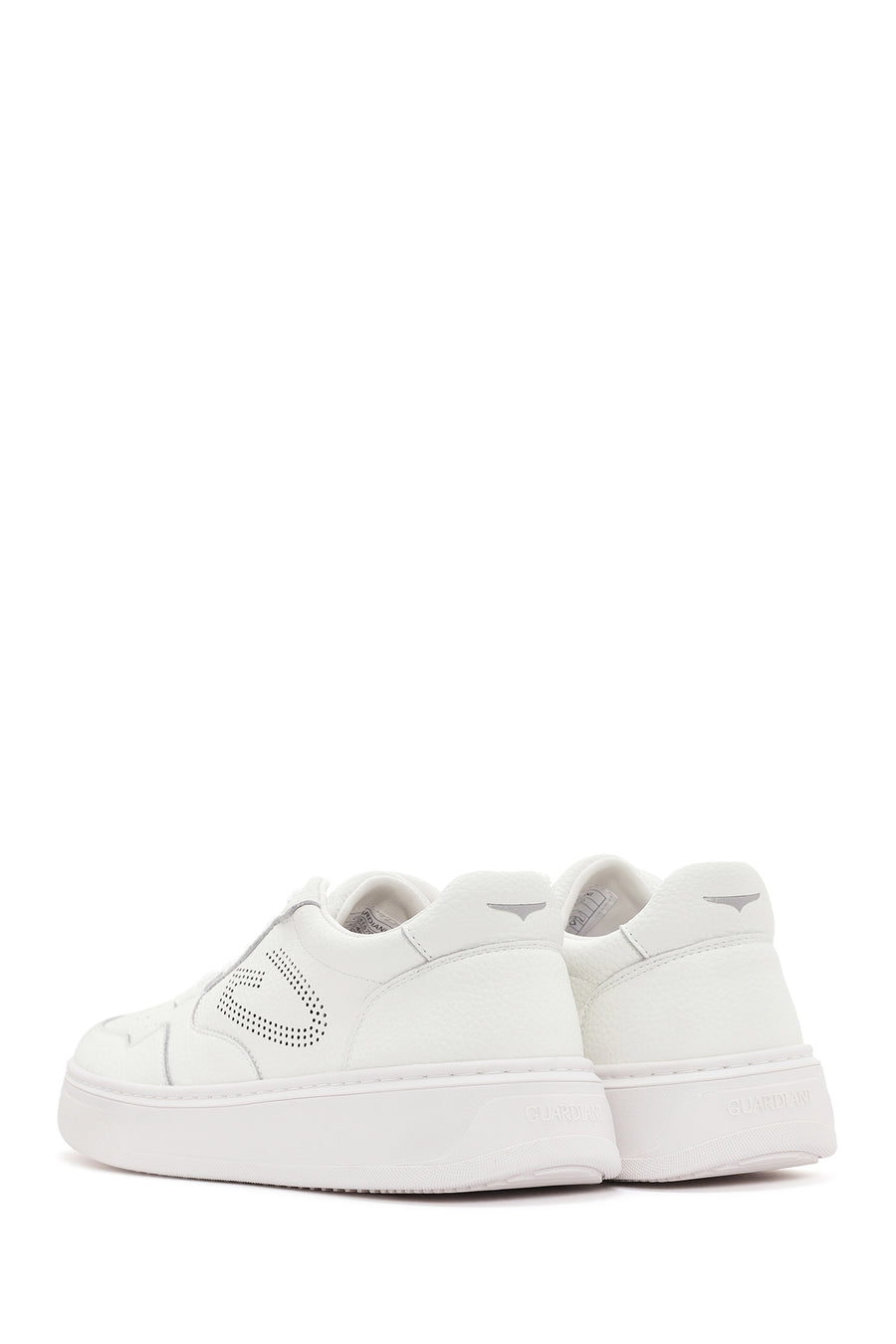 Alberto Guardiani Erkek Beyaz New Era Bağcıklı Deri Sneaker