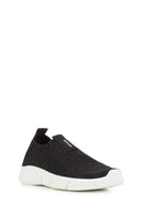 Geox Girl Black J Aril G. E - Shiny Knitt. Text Fabric Sneaker | Derimod