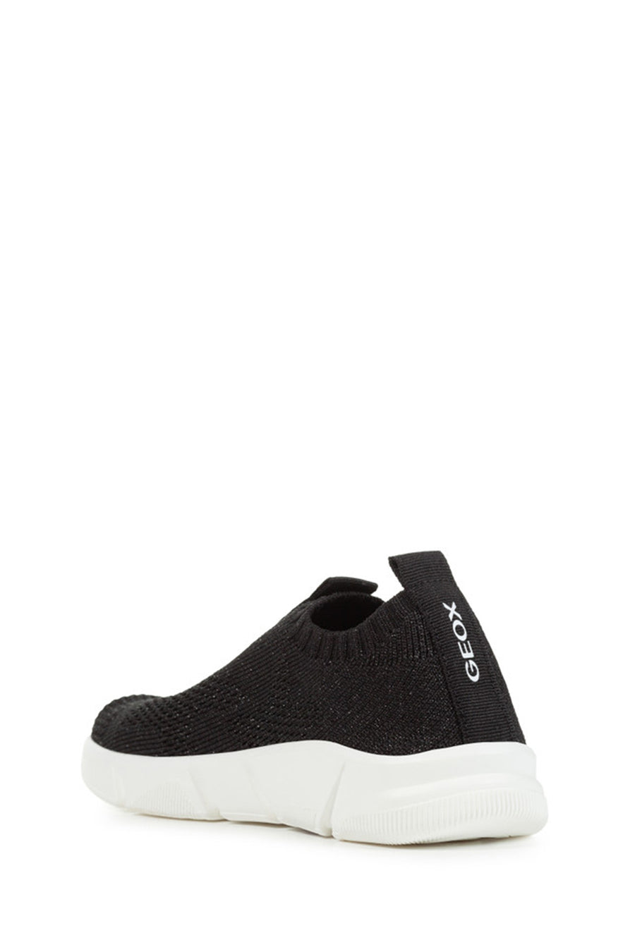Geox Girl Black J Aril G. E - Shiny Knitt. Text Fabric Sneaker