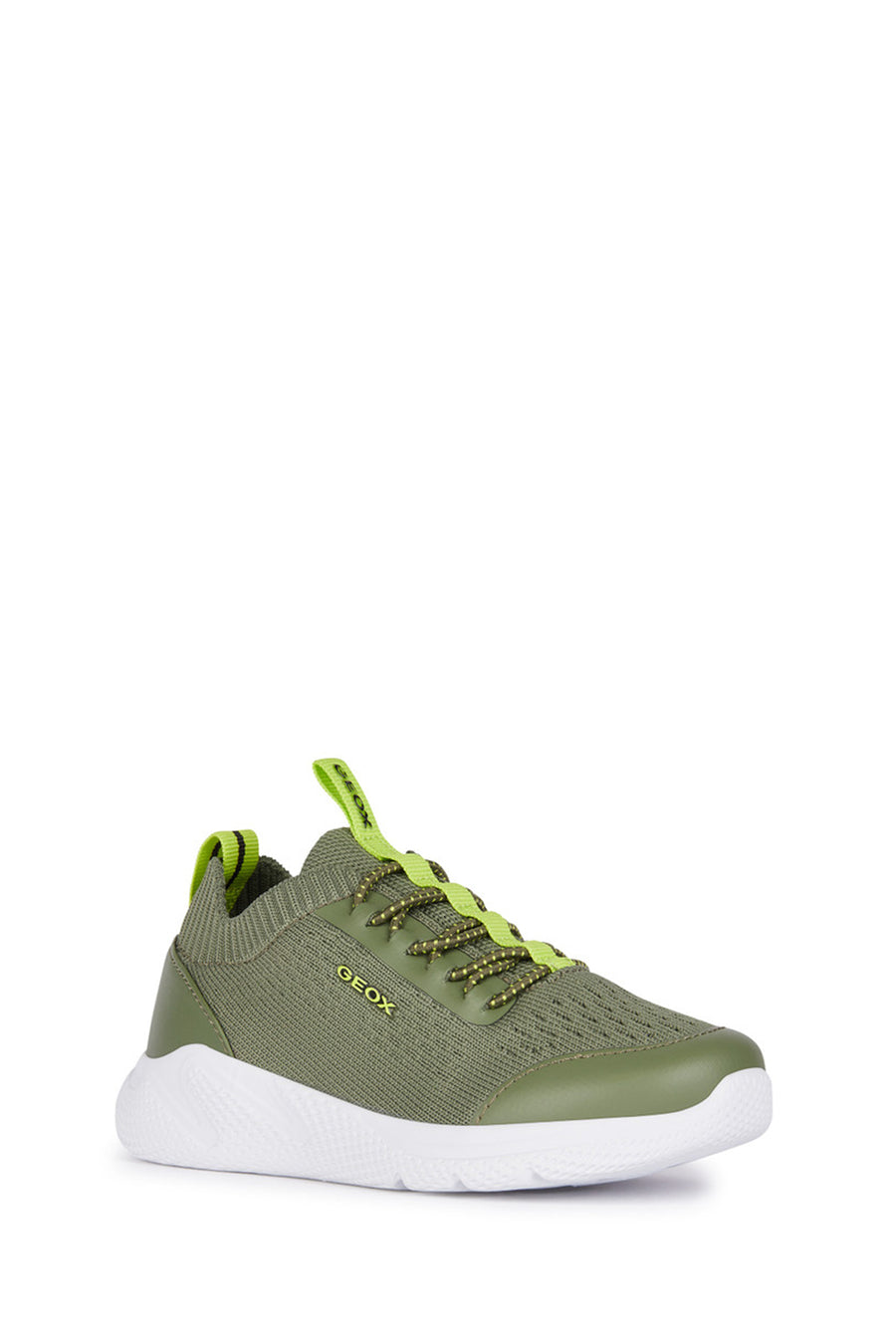 Geox Boy Green Sprint Fabric Sneakers