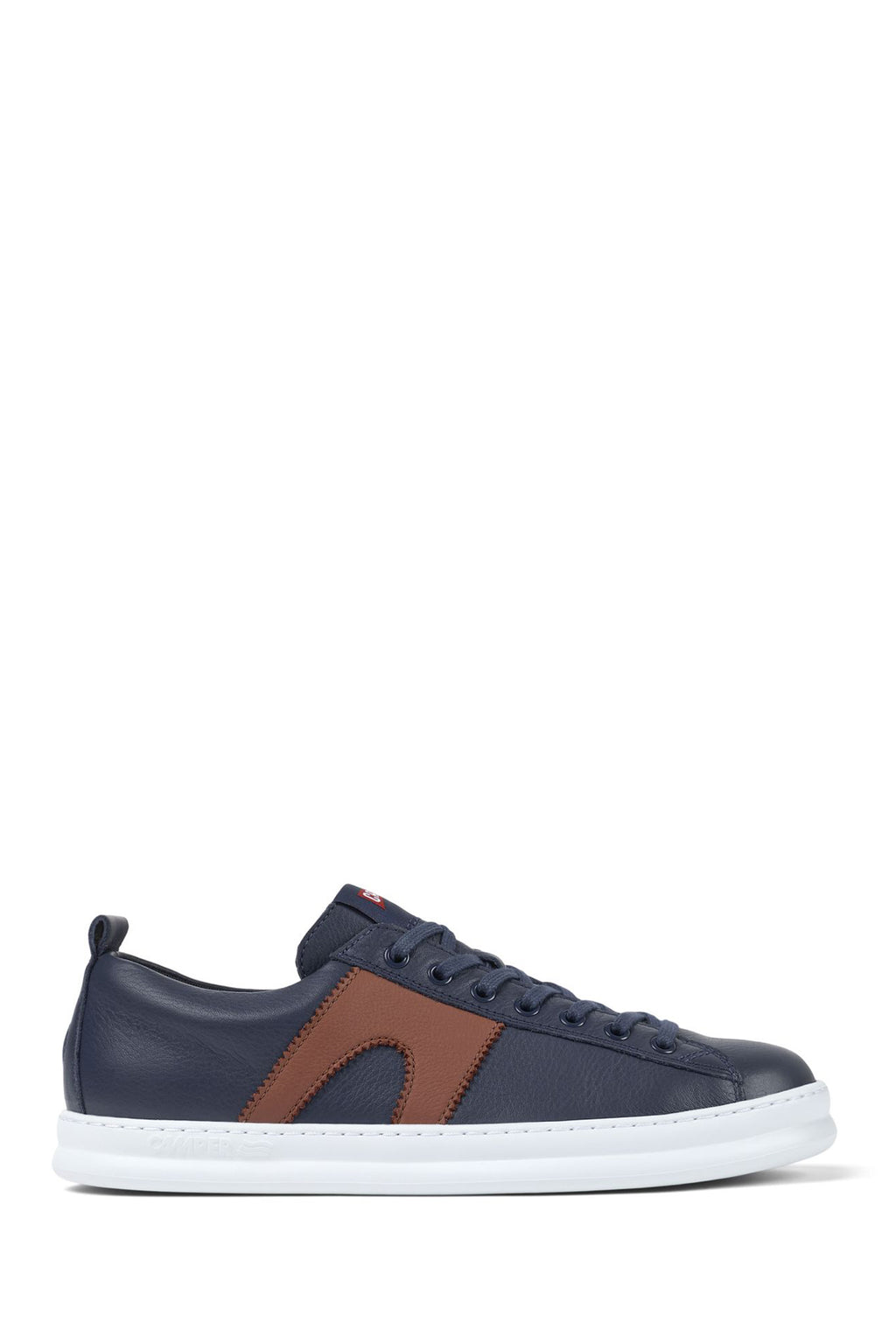 Camper Erkek Lacivert Runner Bağcıklı Deri Sneaker
